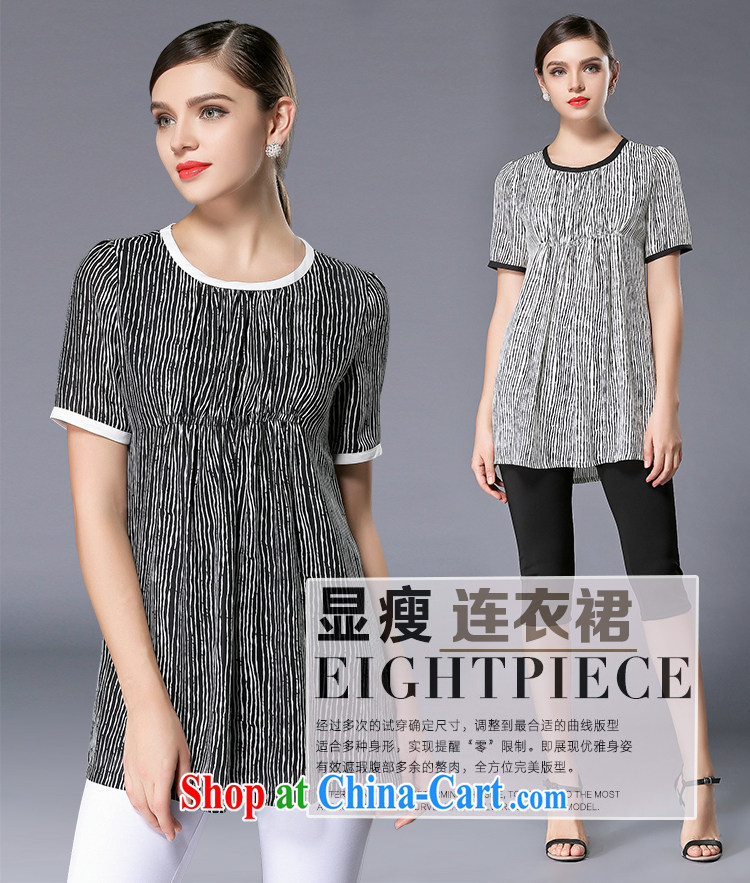 The silk, honey XL girls thick MM graphics thin 2015 summer vertical streaks stamp loose dress ZZ 3358 black 3 XL (150 jack - 164 Jack through) pictures, price, brand platters! Elections are good character, the national distribution, so why buy now enjoy more preferential! Health