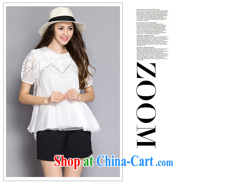The Connie was a high-end European and American liberal short-sleeved T-shirt girls 2015 summer new, XL girls thick mm elegant lace stitching lounge T-shirt girl J 219 white XXXL pictures, price, brand platters! Elections are good character, the national distribution, so why buy now enjoy more preferential! Health
