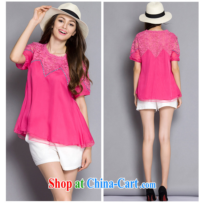 The Connie was a high-end European and American liberal short-sleeved T-shirt girls 2015 summer new, XL girls thick mm elegant lace stitching lounge T-shirt girl J 219 white XXXL pictures, price, brand platters! Elections are good character, the national distribution, so why buy now enjoy more preferential! Health