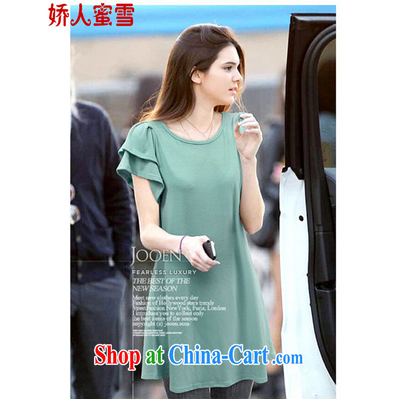 Aviation, honey snow in Europe and the Code mm thick summer is the increased burden on sister graphics thin larger dresses light green large code XXXL, aviation, honey and snow, and on-line shopping