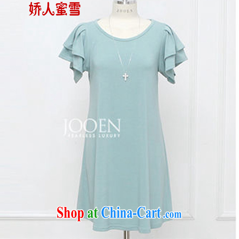 Aviation, honey snow in Europe and the Code mm thick summer is the increased burden on sister graphics thin larger dresses light green large code XXXL, aviation, honey and snow, and on-line shopping