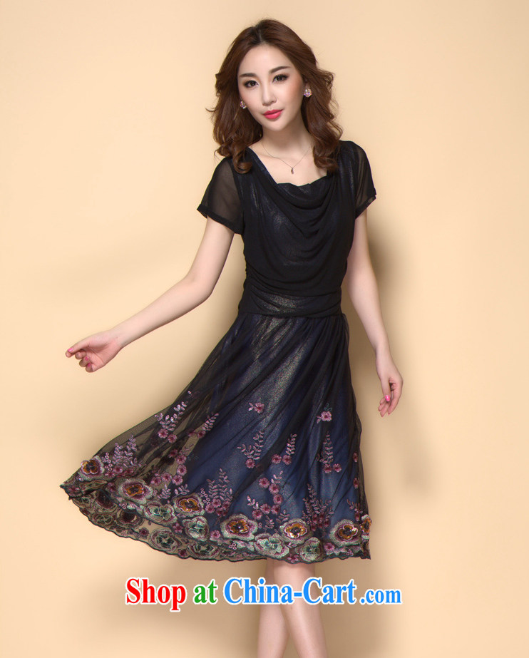 The intended route summer 2015 new large, mom with high quality to the embroidery short sleeve dress in women older mom with 8833 D purple XXXL pictures, price, brand platters! Elections are good character, the national distribution, so why buy now enjoy more preferential! Health