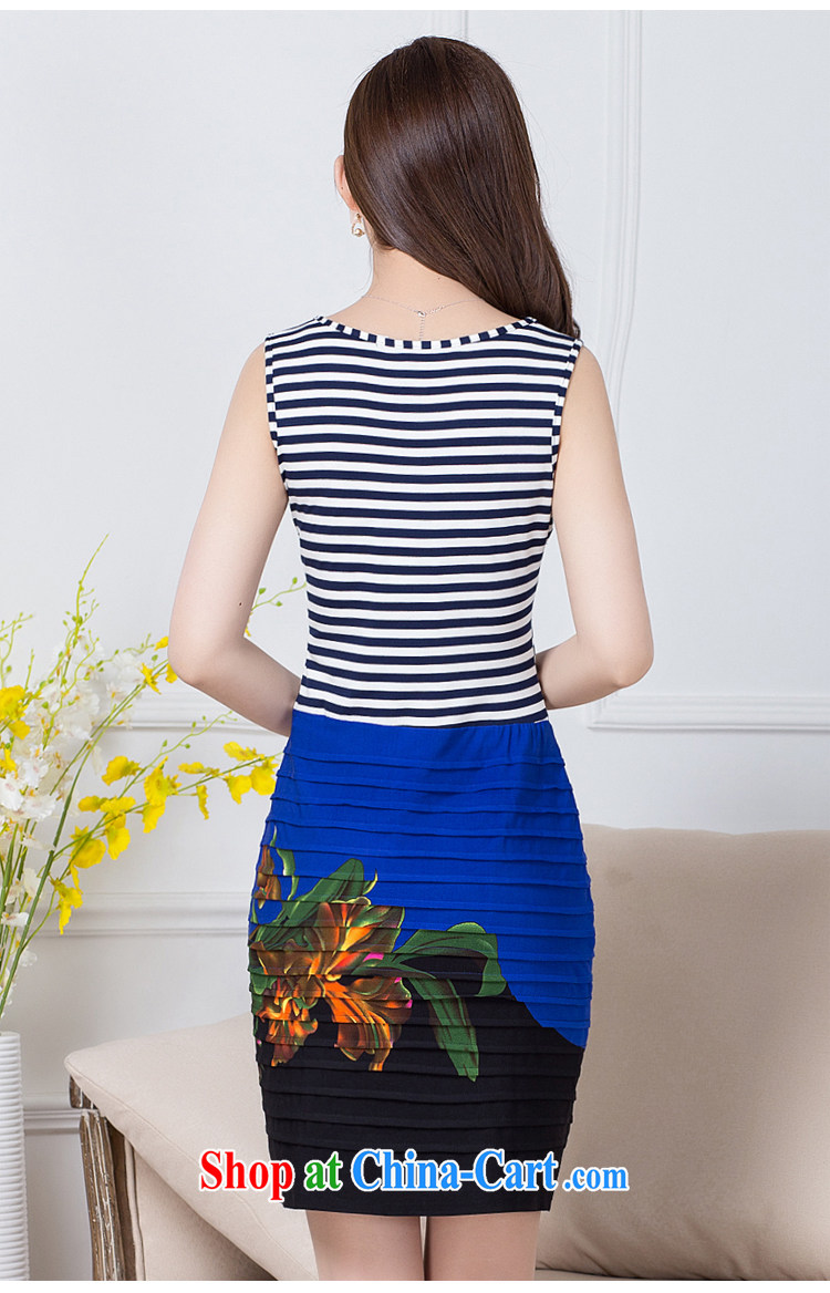 Friends from all 2015 spring and summer with new female temperament dresses women's clothing Korean two-piece in Europe and America, the cultivation jacket short-sleeve dresses summer blue 4 XL pictures, price, brand platters! Elections are good character, the national distribution, so why buy now enjoy more preferential! Health
