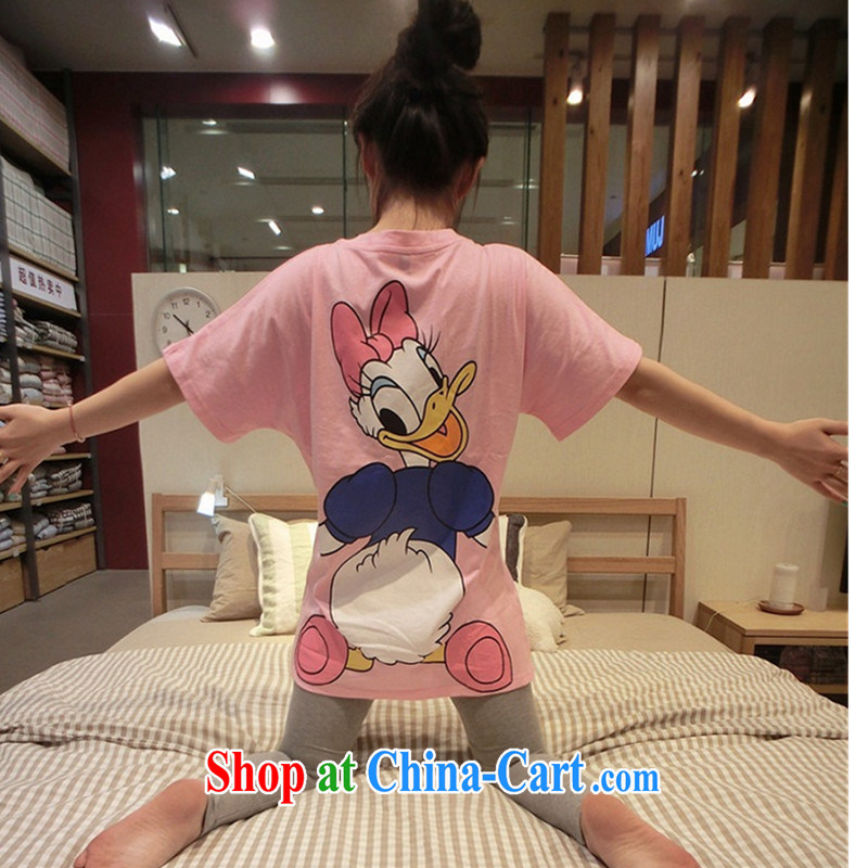 With the 2015 summer new, larger female thick MM cartoon 200 jack and indeed increase T-shirt, long, short-sleeved shirt T black, code, and sharp picking, shopping on the Internet