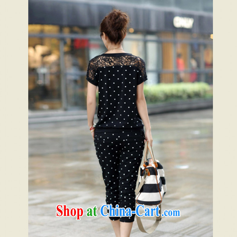 Ms Elsie Leung, politically 2015 new thick mm larger female summer loose the fat and short-sleeved T shirts 7 pants Leisure package black 4 XL ., poetry, political, and shopping on the Internet