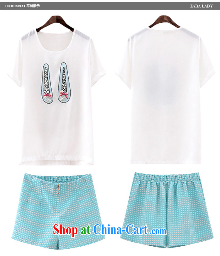 Yuan Bo summer short-sleeved snow woven shirts two kits in Europe and America, the female thick MM shorts Package white + blue 1832 4 XL 165 - 175 Jack left and right pictures, price, brand platters! Elections are good character, the national distribution, so why buy now enjoy more preferential! Health