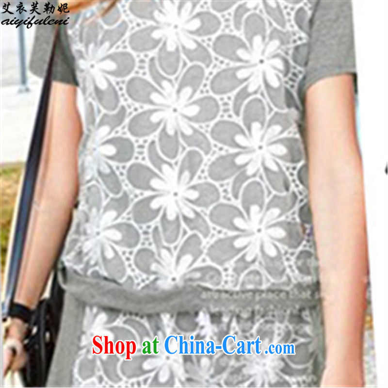 The Yi would be Connie, summer 2015 new loose the code leisure two-piece dress graphics thin T shirt T-shirt shorts package 200 jack to wear 1175 light gray XXXL, the clothing can be, Connie, and shopping on the Internet