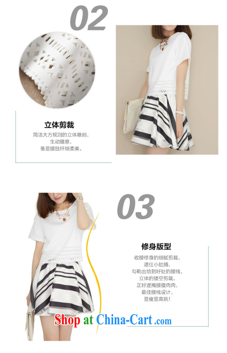 Sweet 1000 2015 in spring and summer with new thick MM dresses XL dress short-sleeved thick sister two-piece white L pictures, price, brand platters! Elections are good character, the national distribution, so why buy now enjoy more preferential! Health
