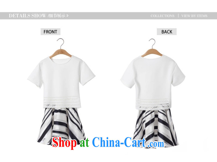 Sweet 1000 2015 in spring and summer with new thick MM dresses XL dress short-sleeved thick sister two-piece white L pictures, price, brand platters! Elections are good character, the national distribution, so why buy now enjoy more preferential! Health