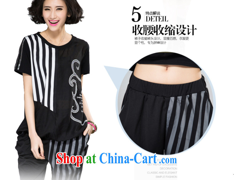 Eternal-soo and indeed increase, female video thin package thick sister 2015 summer new thick mm thick, graphics thin strips lace T-shirt pants two piece black 4XL pictures, price, brand platters! Elections are good character, the national distribution, so why buy now enjoy more preferential! Health