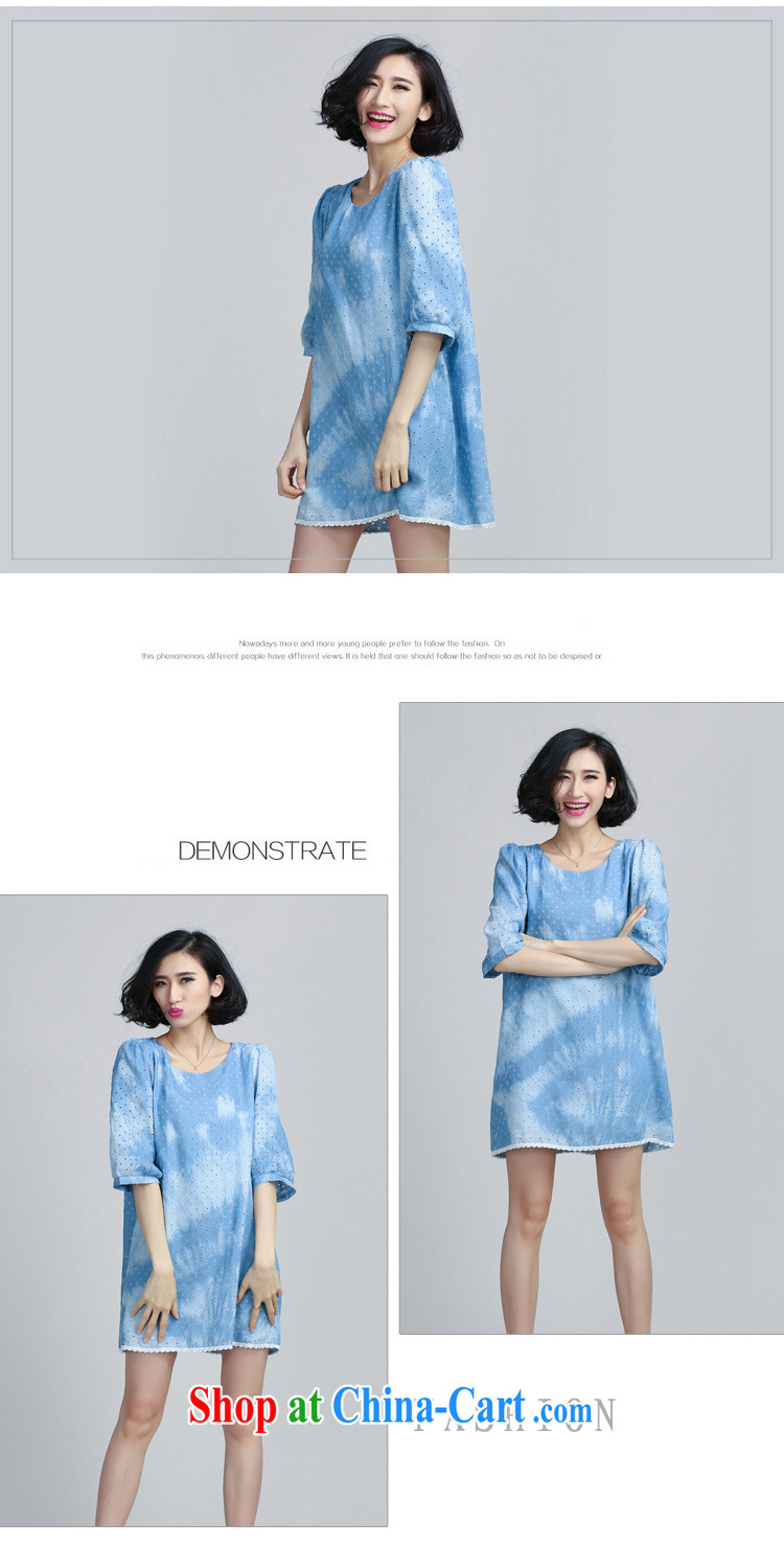flower girl Isabelle 2015 Korean version of the new, thick MM and indeed intensify, relaxed and stylish Openwork bubble cuff denim dress female D 1743 blue XXXL pictures, price, brand platters! Elections are good character, the national distribution, so why buy now enjoy more preferential! Health