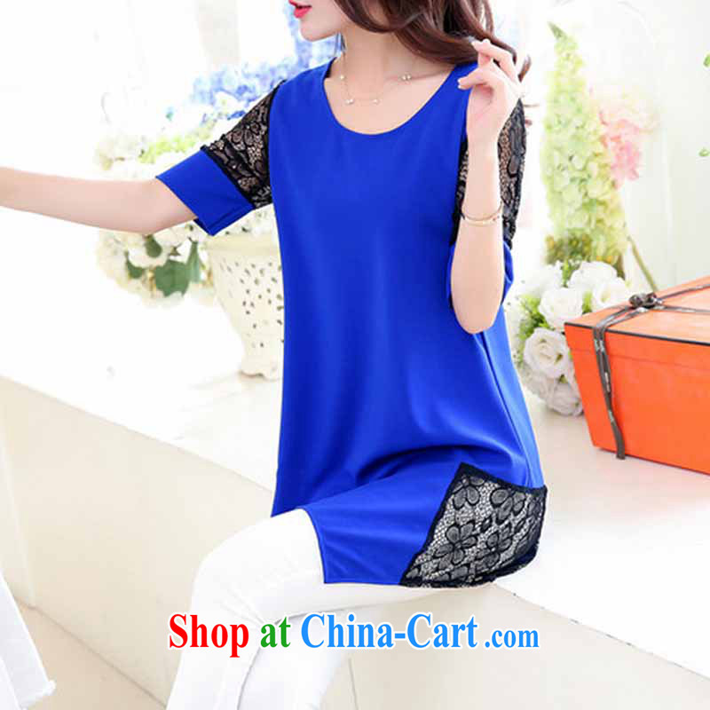 Advisory Committee's dream 2015 summer new, female, long lace loose short-sleeved shirt T larger women 8888 blue XXXL, advisory committee of a dream, and, on-line shopping