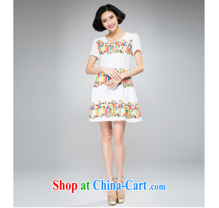 2015 spring and summer thick mm new, larger female unique Indian figures the stamp graphics thin dresses white 2XL pictures, price, brand platters! Elections are good character, the national distribution, so why buy now enjoy more preferential! Health