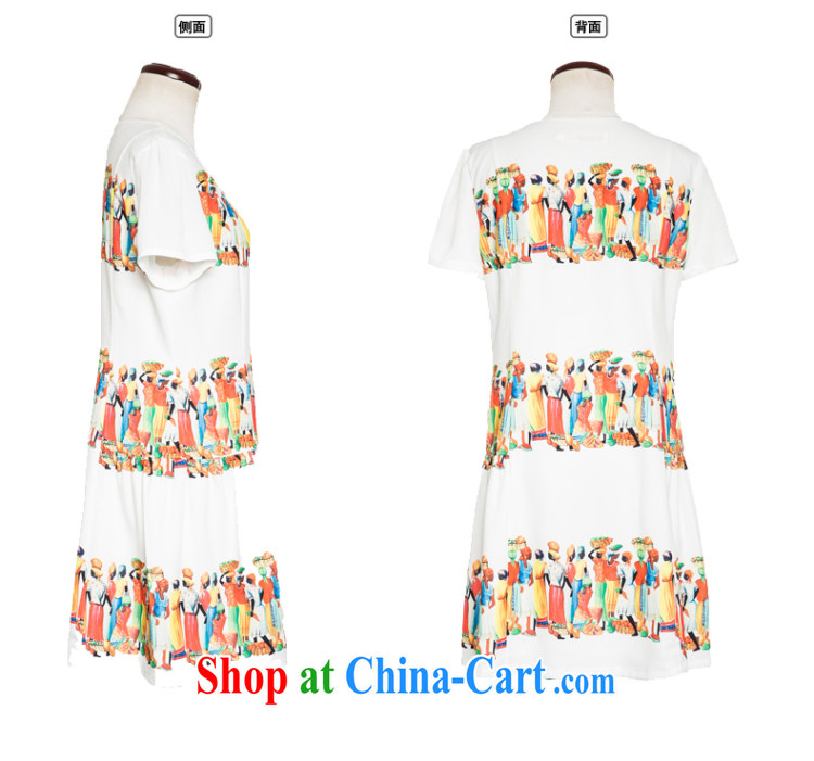 2015 spring and summer thick mm new, larger female unique Indian figures the stamp graphics thin dresses white 2XL pictures, price, brand platters! Elections are good character, the national distribution, so why buy now enjoy more preferential! Health
