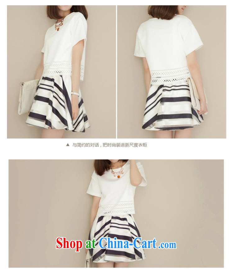 The first 7 times larger female dress skirt body fat MM 2015 summer new the Korean short-sleeve thick sister two-piece 200 5851 Jack white L pictures, price, brand platters! Elections are good character, the national distribution, so why buy now enjoy more preferential! Health