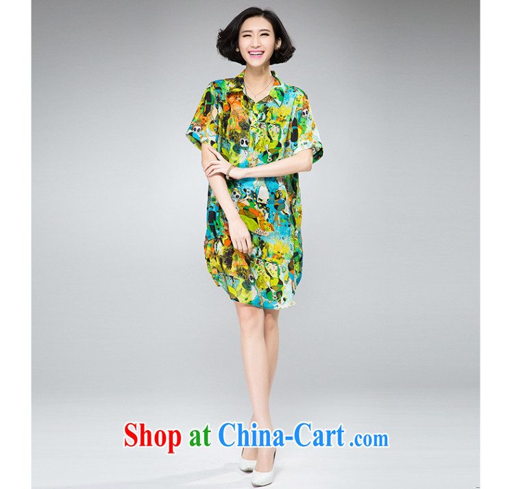 2015 spring and summer thick mm new, larger ladies stylish abstract ideas the hem stamp graphics thin short sleeved T-shirt figure 3XL pictures, price, brand platters! Elections are good character, the national distribution, so why buy now enjoy more preferential! Health