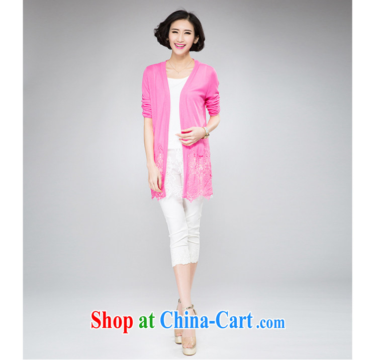 2015 spring and summer thick mm new, larger female commercial heart lace stitching spring and summer 100 to the T-shirt small coat of red 4 XL pictures, price, brand platters! Elections are good character, the national distribution, so why buy now enjoy more preferential! Health