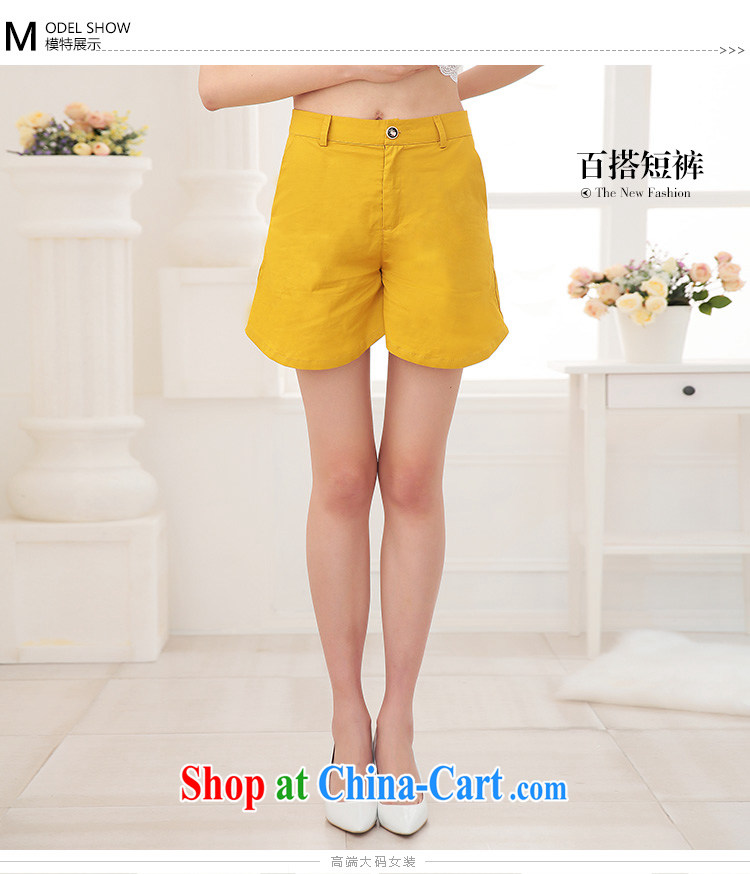 cheer for the code women 2015 new summer shorts Korean thick mm video thin and thick XL solid color shorts 2717 yellow 4 XL pictures, price, brand platters! Elections are good character, the national distribution, so why buy now enjoy more preferential! Health