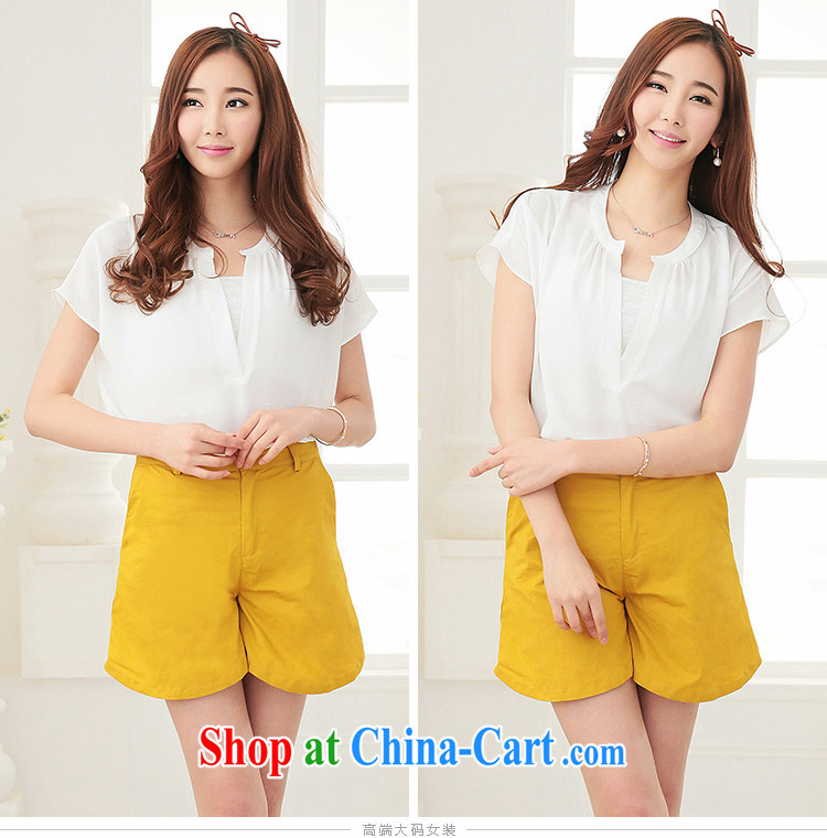 cheer for the code women 2015 new summer shorts Korean thick mm video thin and thick XL solid color shorts 2717 yellow 4 XL pictures, price, brand platters! Elections are good character, the national distribution, so why buy now enjoy more preferential! Health