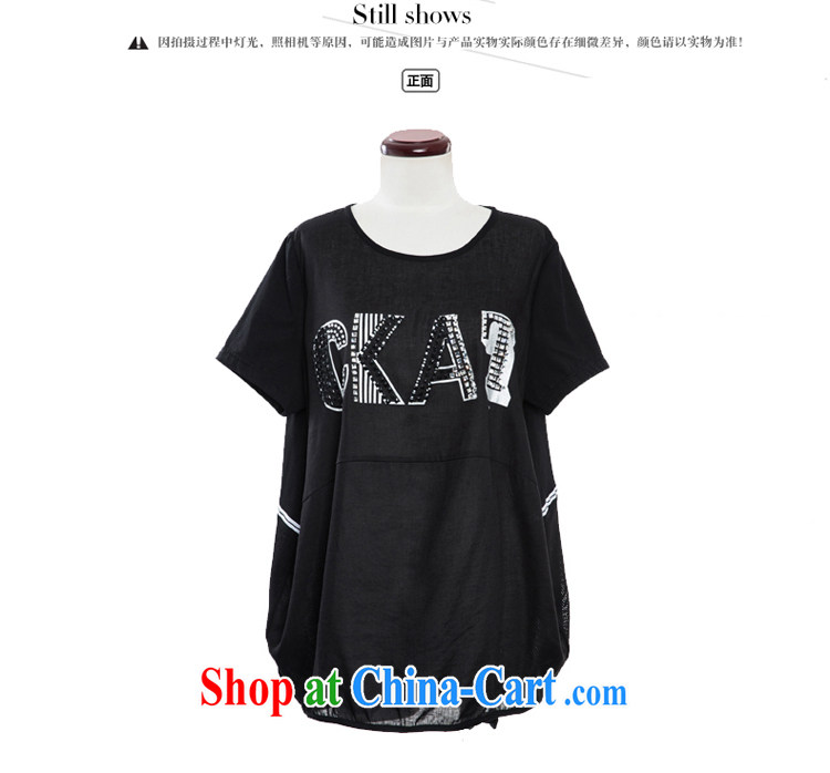 Manchester silk, King, female summer 2015 mm thick two-piece female personality hot drill stamp short sleeve black 4XL pictures, price, brand platters! Elections are good character, the national distribution, so why buy now enjoy more preferential! Health