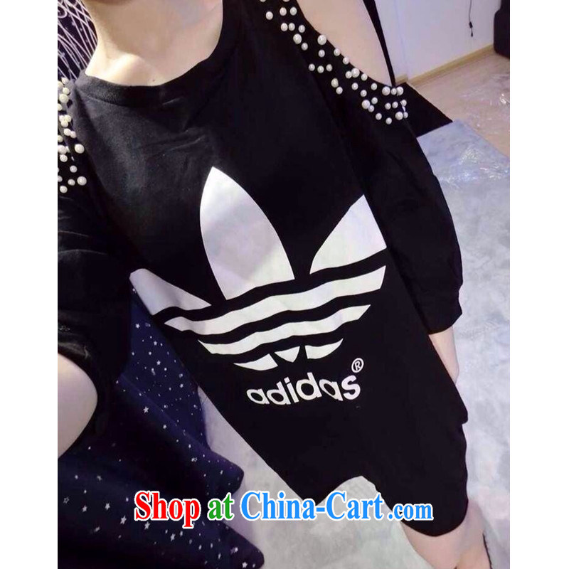 With the United States and Europe style in a new, larger female summer staple-ju long, your shoulders T shirt thick sister cotton shirt 200 to pass through video thin, and the fat girl with large blue code XXL, sharp, and on-line shopping
