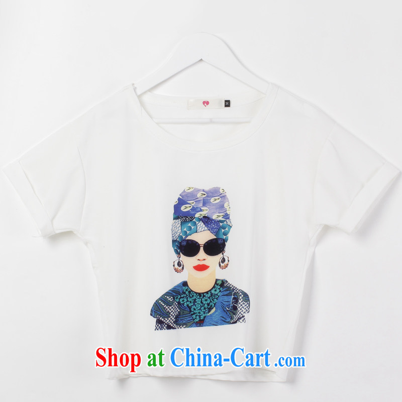 Constitution, 2015 summer New, and indeed increase, women are a Video thin short-sleeve crew-neck shirt T mm thick stylish urban lovely wind sweet stamp T-shirt white large XL 2 140 - 155 jack, constitution, and, shopping on the Internet