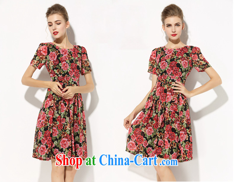 Tomnrabbit 2015 the European site summer new, thick mm video thin large, female high-end stamp snow woven dresses picture color 3XL pictures, price, brand platters! Elections are good character, the national distribution, so why buy now enjoy more preferential! Health