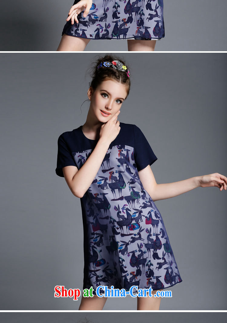 The silk, honey XL girls thick MM graphics thin 2015 summer stamp stitching beauty dresses ZZ 1879 dark blue 3XL (150 jack - 164 Jack through) pictures, price, brand platters! Elections are good character, the national distribution, so why buy now enjoy more preferential! Health