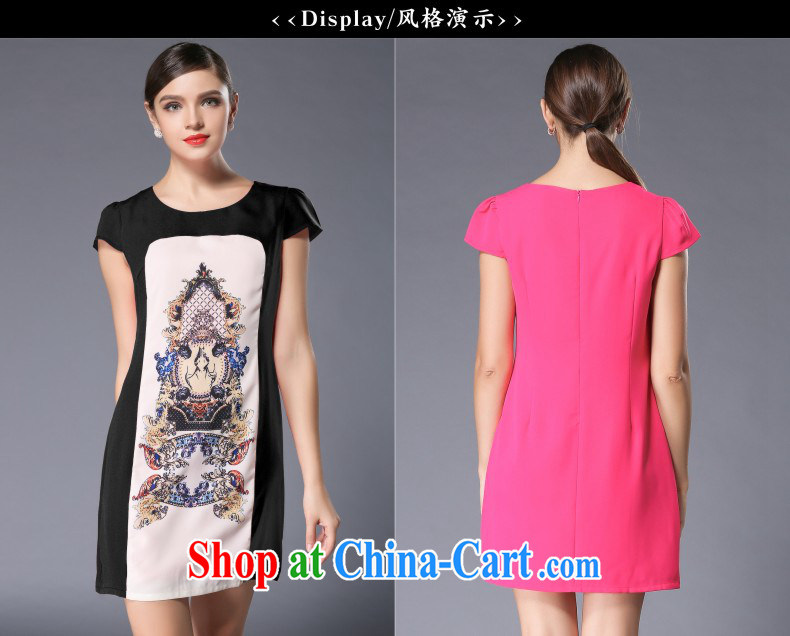 The silk, honey XL girls thick MM graphics thin 2015 summer retro stamp duty stitching cultivating dresses ZZ 3360 black 4XL (165 jack - 180 Jack through) pictures, price, brand platters! Elections are good character, the national distribution, so why buy now enjoy more preferential! Health