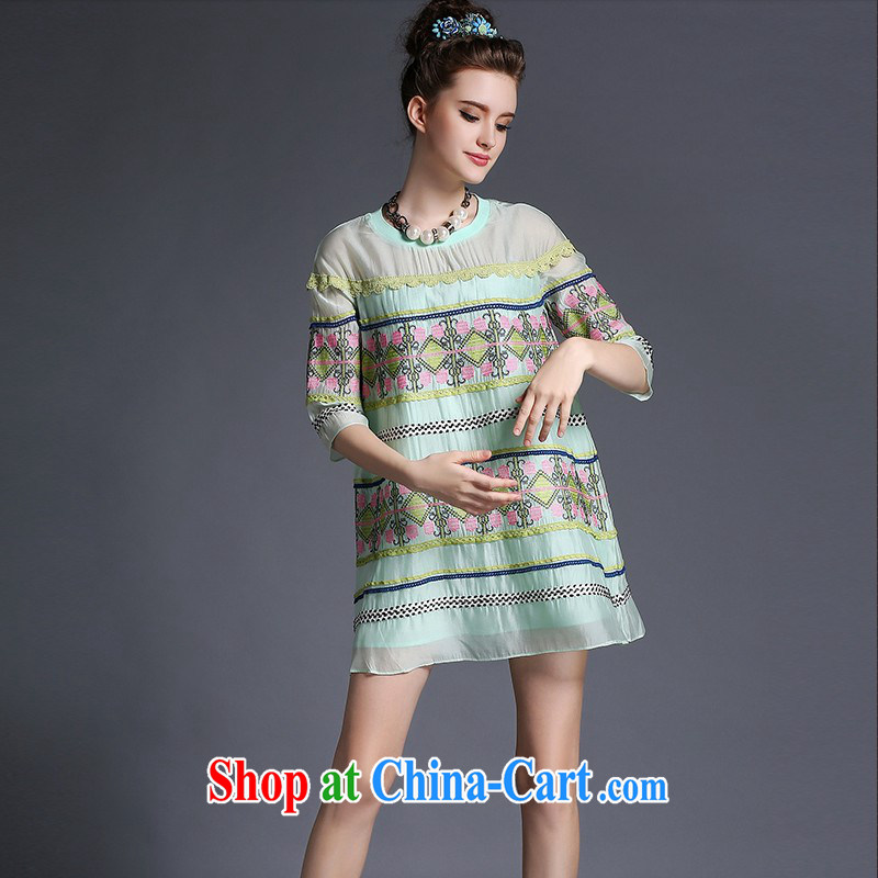 O'Neill could bring about 2015 summer, and indeed increase, female dress mm thick, long, 7 cuff loose video thin olive 3 XL, would bring about (AOFULI), online shopping