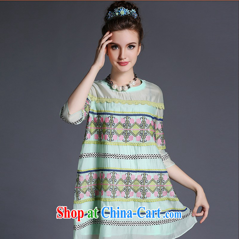 O'Neill could bring about 2015 summer, and indeed increase, female dress mm thick, long, 7 cuff loose video thin olive 3 XL, would bring about (AOFULI), online shopping