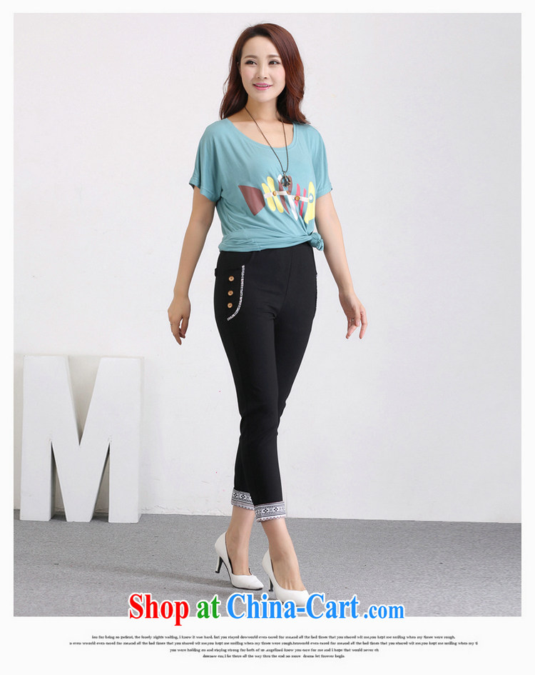 Hi Princess slave new summer beauty, elastic waist hip graphics thin minimalist 9 pants pants large, female D 50,049 black large code 6 XL pictures, price, brand platters! Elections are good character, the national distribution, so why buy now enjoy more preferential! Health