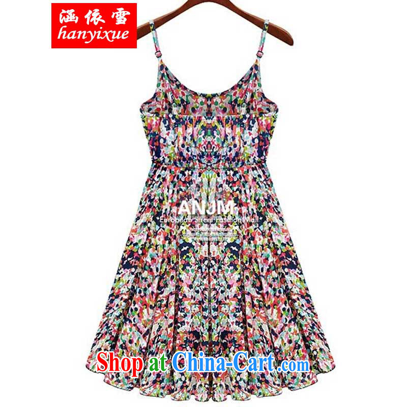 covered in thick snow in mm long sleeveless beach dress summer the code loose straps dress bohemian floral skirt red XXXL, covered by snow, shopping on the Internet