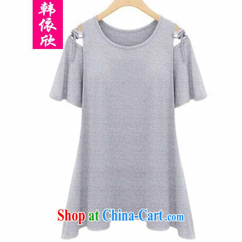 According to Korea was 2015 King, female 200 Jack The obesity MM Summer in Europe short-sleeve T-shirts solid fat sister and the blue XXXXL, Korea according to Yan, and shopping on the Internet