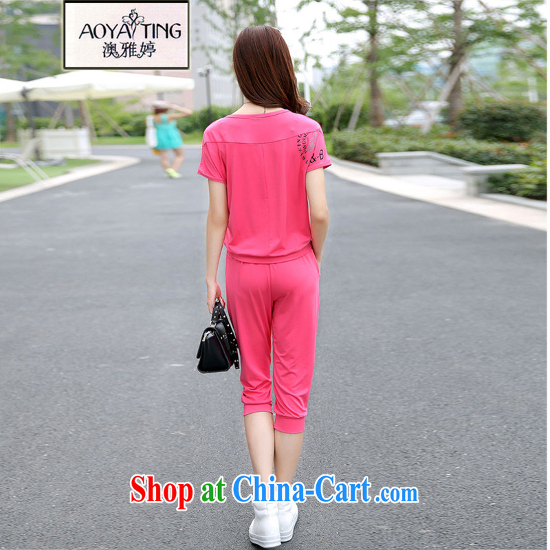 o Ya-ting 2015 New, and indeed increase, female summer mm thick short-sleeved shirt T female sport and leisure package watermelon Red two-piece 4 XL recommends that you 160 - 180 jack, O Ya-ting (aoyating), online shopping