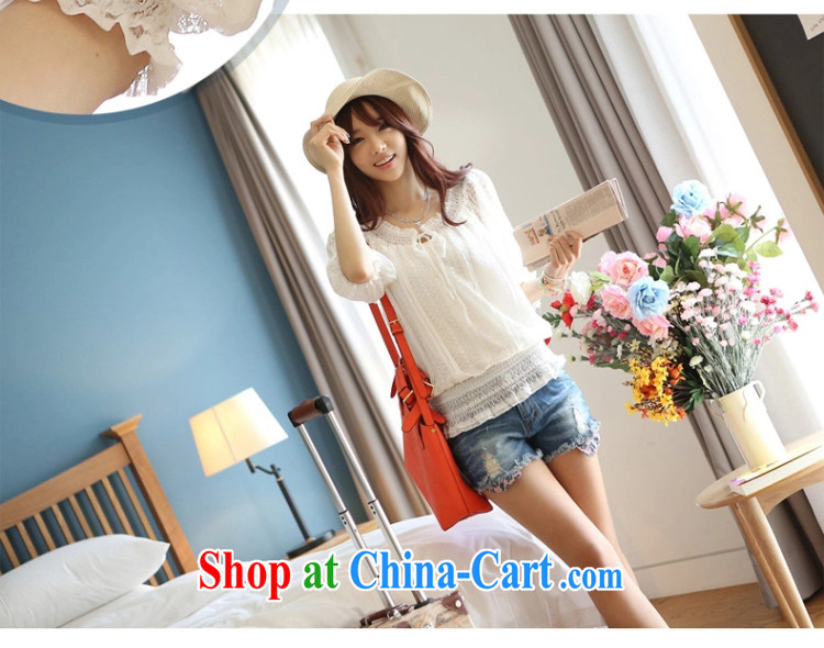 Addis Ababa Lehmann summer 2015 new Korean version the code blouses short-sleeved snow woven lace shirt solid T-shirt, long, female white XXXL pictures, price, brand platters! Elections are good character, the national distribution, so why buy now enjoy more preferential! Health