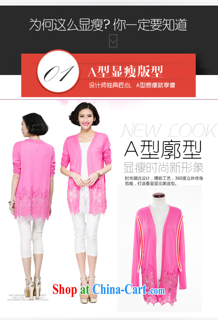 禛 collective counters are for 2015 spring and summer new, larger female thick mm sister and indeed increase Korean video thin long-sleeved lace thin cardigan sunscreen Air Conditioning T-shirt is the red 4 XL (weight 180 Jack left and right) pictures, price, brand platters! Elections are good character, the national distribution, so why buy now enjoy more preferential! Health