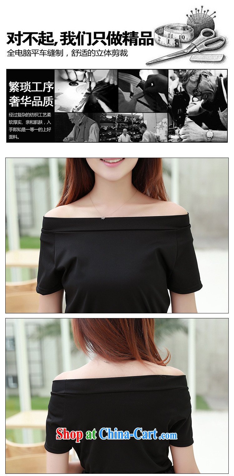 100 Of The 2015 summer new, larger female thick MM a field for black T shirt + bow tie the skirt body Kit 200 jack to wear! Black 4 the picture, price, brand platters! Elections are good character, the national distribution, so why buy now enjoy more preferential! Health