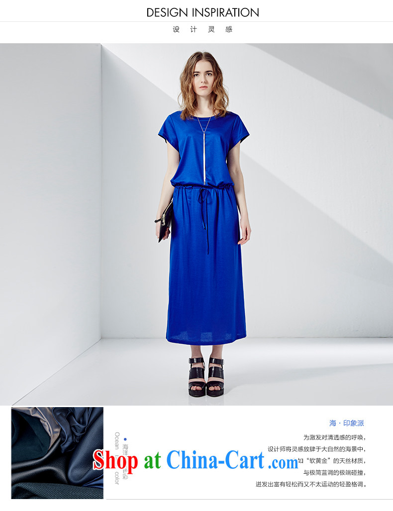 The Beira dresses summer is the female long round-collar short-sleeve dress thick MM 6.52102 billion electric blue XXL pictures, price, brand platters! Elections are good character, the national distribution, so why buy now enjoy more preferential! Health