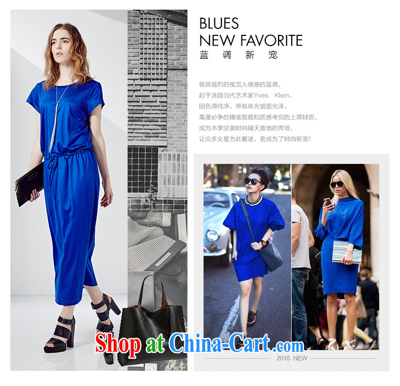 The Beira dresses summer is the female long round-collar short-sleeve dress thick MM 6.52102 billion electric blue XXL pictures, price, brand platters! Elections are good character, the national distribution, so why buy now enjoy more preferential! Health