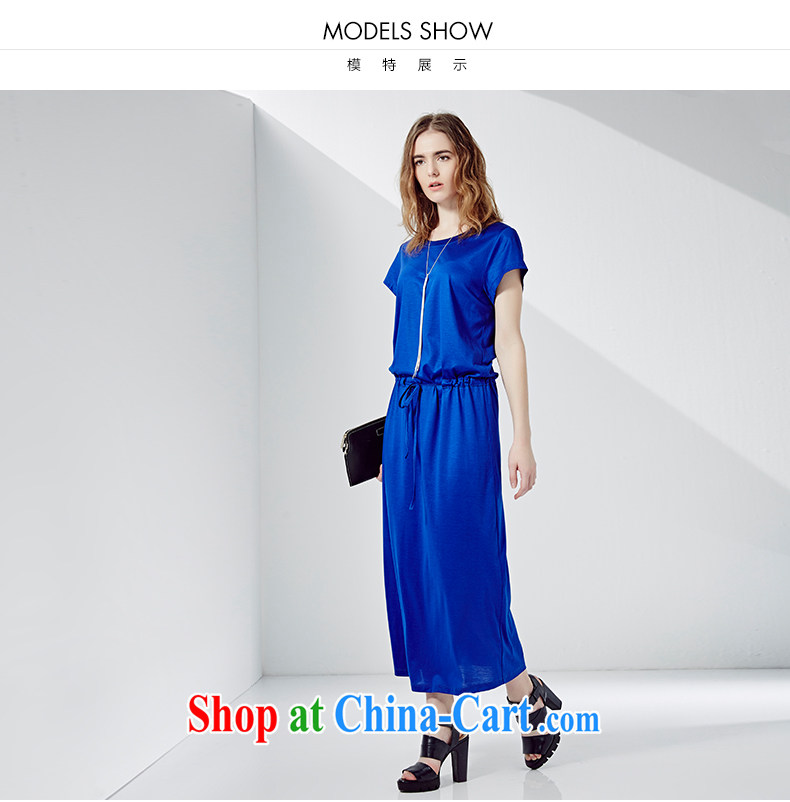 The Beira dresses summer is the female long round-collar short-sleeve dress thick MM 6.52102 billion electric blue XXL pictures, price, brand platters! Elections are good character, the national distribution, so why buy now enjoy more preferential! Health