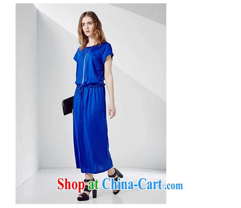 The Beira dresses summer is the female long round-collar short-sleeve dress thick MM 6.52102 billion electric blue XXL pictures, price, brand platters! Elections are good character, the national distribution, so why buy now enjoy more preferential! Health