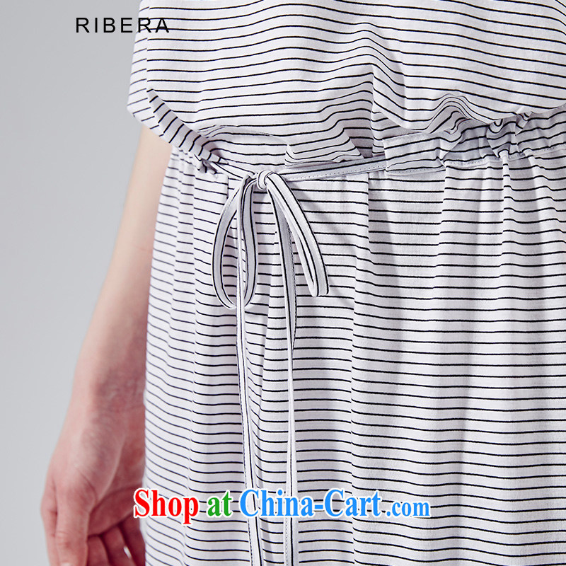 RIBERA summer new 2015 cotton 100 ground leisure short-sleeved dresses Women's Code 6.52102 billion black-and-white, S, Carol Bellamy (Ribera), and, on-line shopping