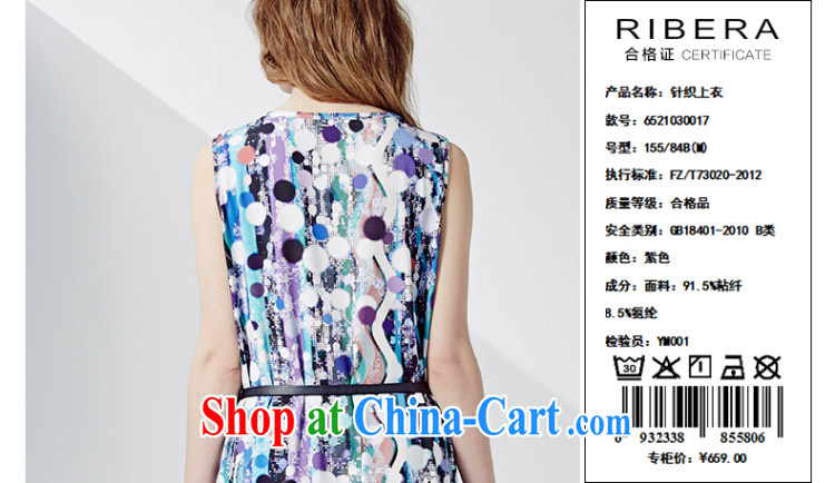 RIBERA summer new 2015 abstract color, stamp duty vest dresses Women's Code 6.52103 billion purple XXXL pictures, price, brand platters! Elections are good character, the national distribution, so why buy now enjoy more preferential! Health