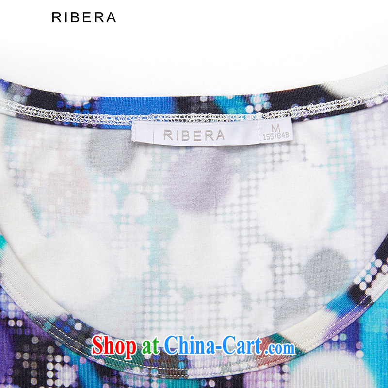 RIBERA summer new 2015 abstract color, stamp duty vest dresses Women's Code 6.52103 billion purple XXXL, Carol Bellamy (Ribera), shopping on the Internet
