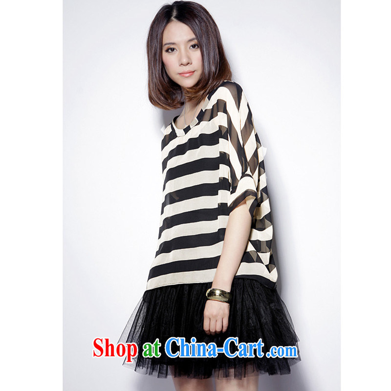 Van Gogh-hee, women with thick MM stripes hood shirt + strap vest skirt two-piece canopy skirts 200 jack to wear! Hood stripes shirt + strap vest skirt the code XXXXL, Van Gogh-hee, on-line shopping