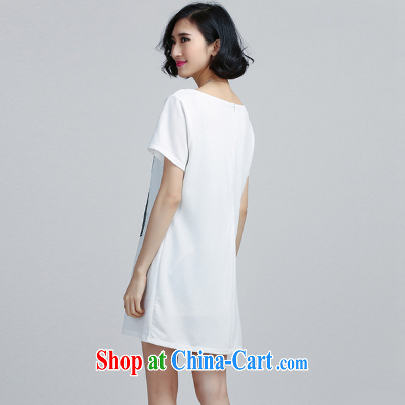 The red-lin 2015 summer new, large, female, long, short-sleeved stamp T pension female DM 710 white XXXXXL, red-lin (YIHONGLIN), and, on-line shopping