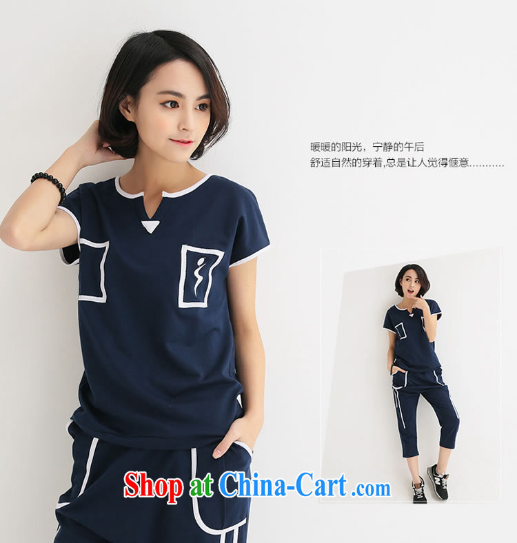 Optimize m Beauty Package Mail Delivery 2015 summer the Code women thick mm package 200 Jack 7 pants with short T bat sleeves Sport Kit blue 2 XL for 135 - 165 Jack pictures, price, brand platters! Elections are good character, the national distribution, so why buy now enjoy more preferential! Health