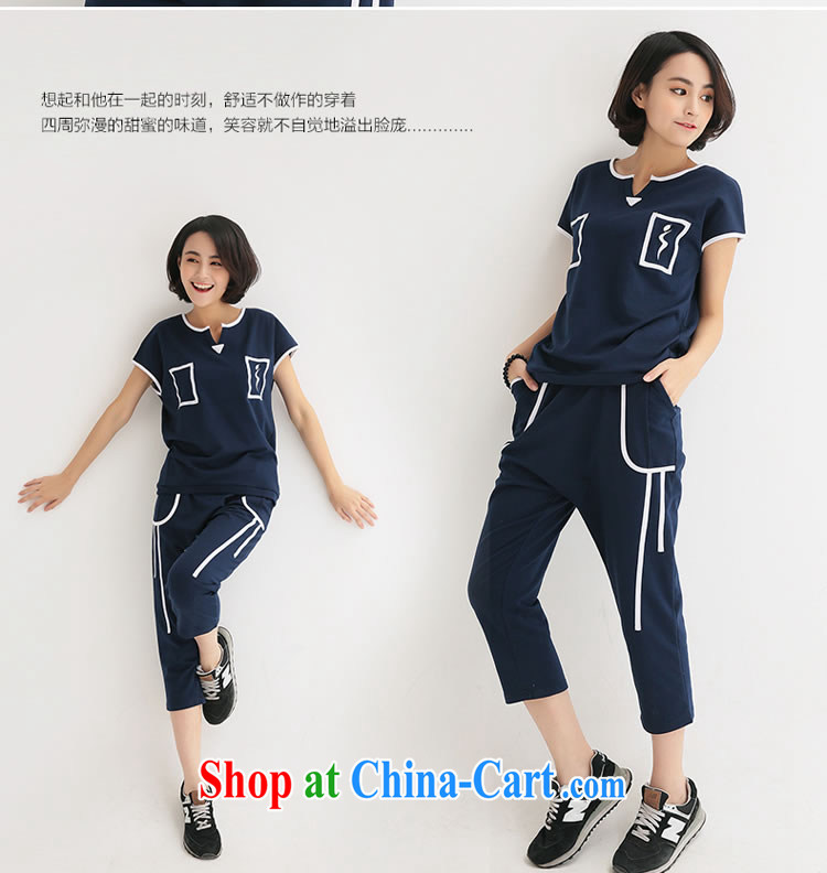 Optimize m Beauty Package Mail Delivery 2015 summer the Code women thick mm package 200 Jack 7 pants with short T bat sleeves Sport Kit blue 2 XL for 135 - 165 Jack pictures, price, brand platters! Elections are good character, the national distribution, so why buy now enjoy more preferential! Health