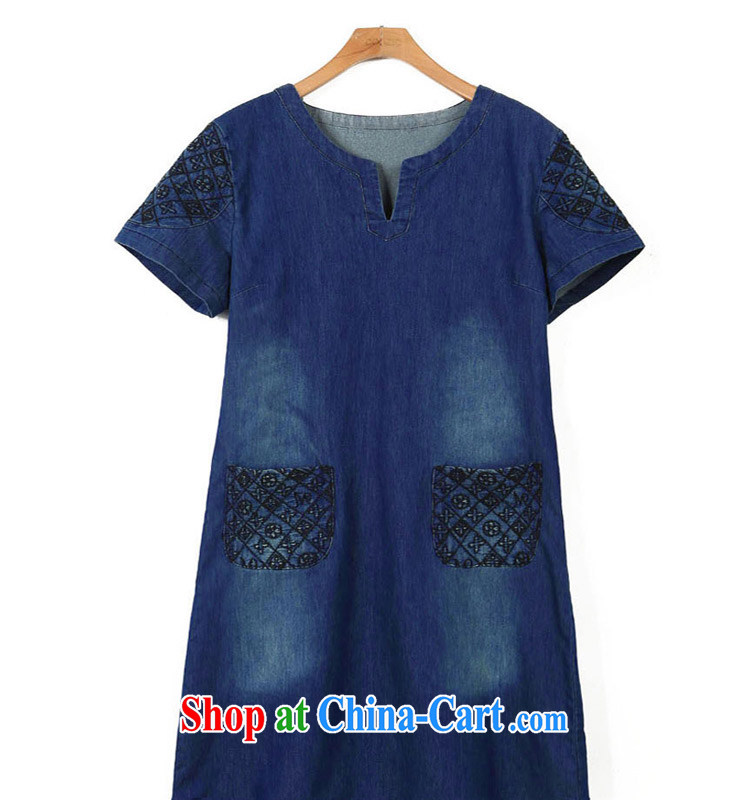 Tang year maximum code dress in Europe and America, new summer new loose video thin thin denim dress, long, short-sleeved denim blue/1933 XL 5 180 - 195 Jack left and right pictures, price, brand platters! Elections are good character, the national distribution, so why buy now enjoy more preferential! Health